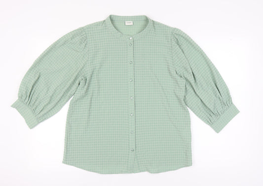 Jacqueline de Yong Green Blouse, Size 12, Women's