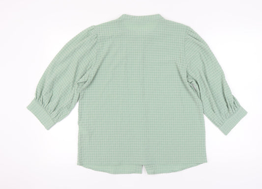 Jacqueline de Yong Green Blouse, Size 12, Women's