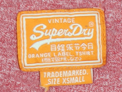 SuperDry Men's XS Red Jersey Cotton T-Shirt