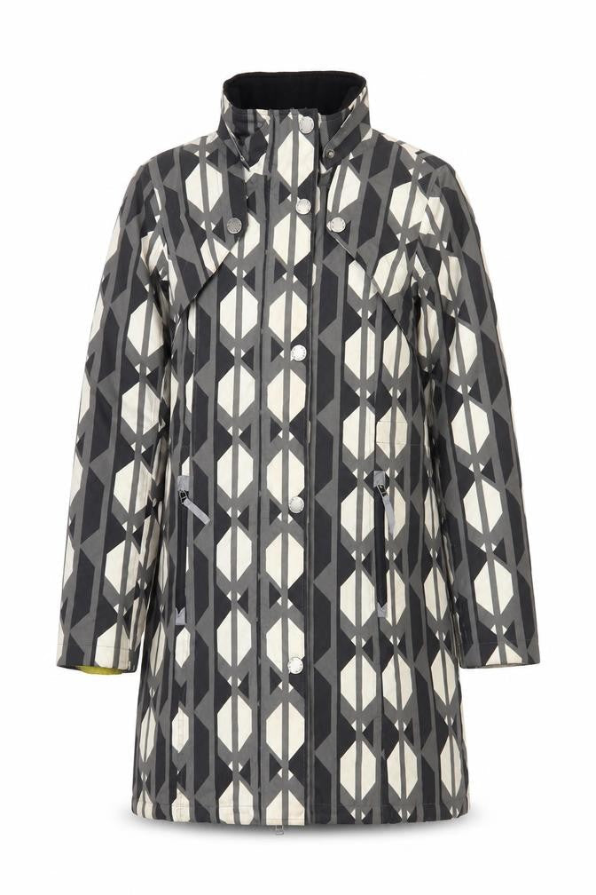 Womens UK Size 12 ETAGE Grey Rain Coat