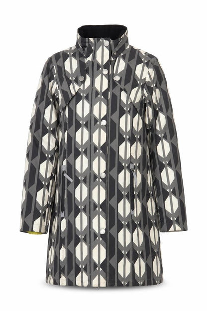 Womens UK Size 12 ETAGE Grey Rain Coat