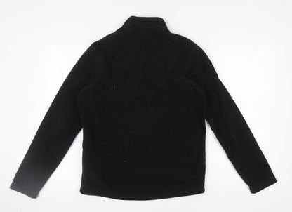 Mens UK Size L DECATHLON Black 1/4 Zip Sweatshirt