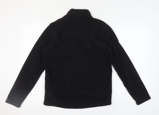 Mens UK Size L DECATHLON Black 1/4 Zip Sweatshirt