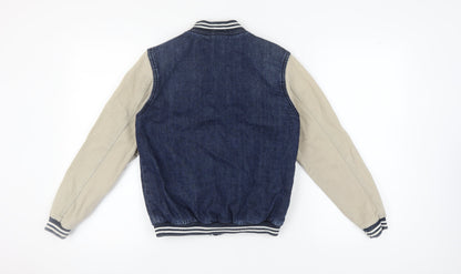 Womens UK Size 8 Topshop Blue Varsity Jacket
