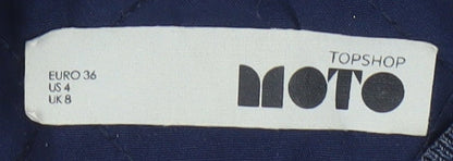 Womens UK Size 8 Topshop Blue Varsity Jacket