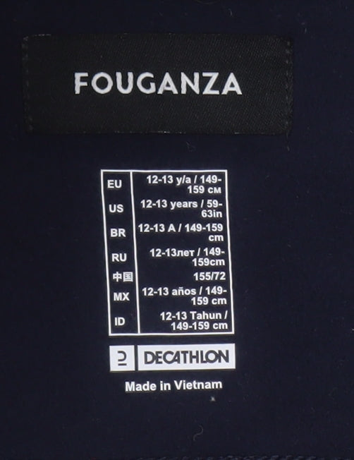 Fouganza Boys' Quilted Jacket, Multicolour, 12-13 Years