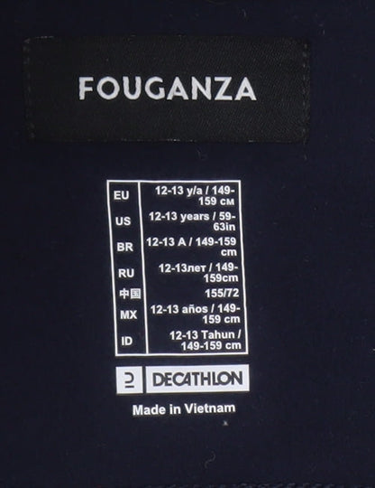 Fouganza Boys' Quilted Jacket, Multicolour, 12-13 Years