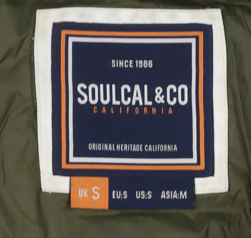 Mens UK Size S SoulCal & Co Black Puffer Jacket
