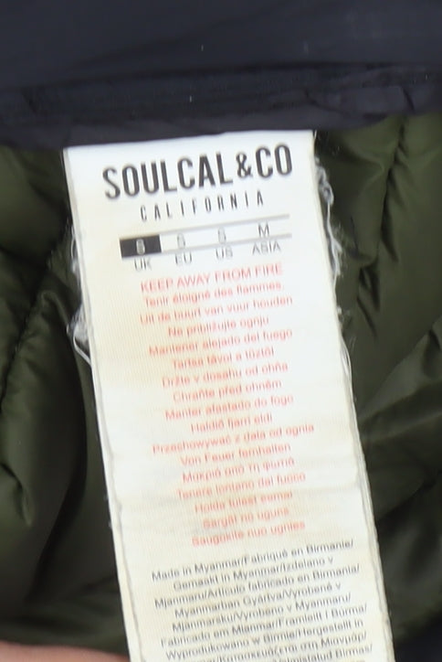 Mens UK Size S SoulCal & Co Black Puffer Jacket