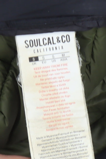 Mens UK Size S SoulCal & Co Black Puffer Jacket