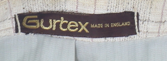 Gurtex Men's Beige Check Blazer, Size 40 Regular Fit
