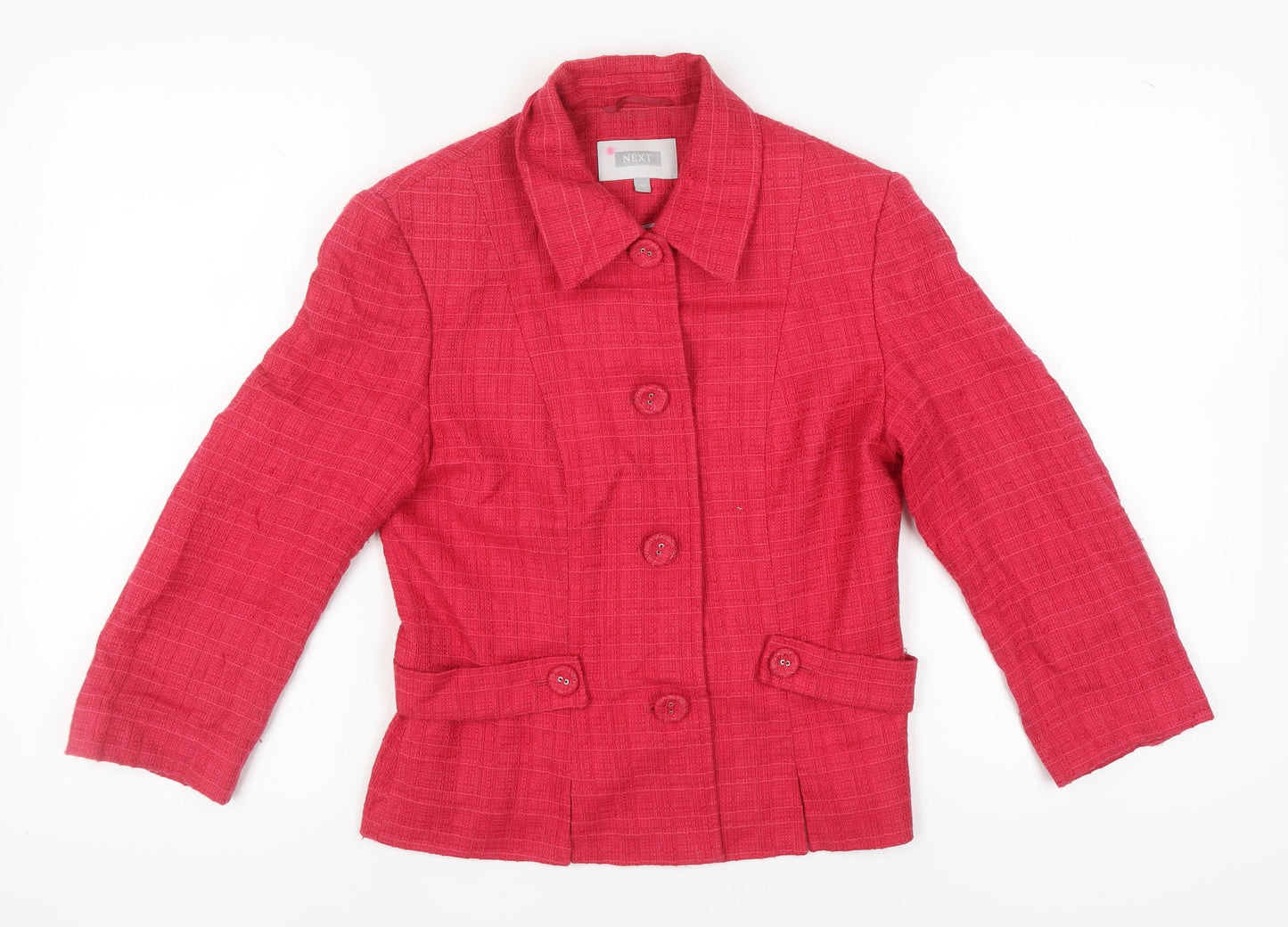 Red Check Blazer by Next, Size 10, Women's
