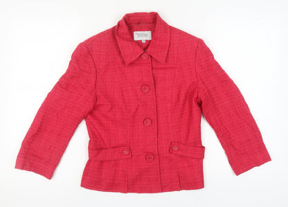 Red Check Blazer by Next, Size 10, Women's
