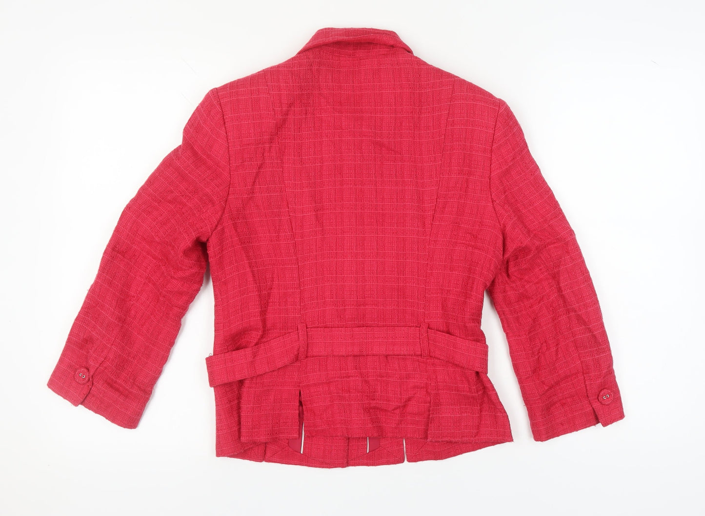 Red Check Blazer by Next, Size 10, Women's