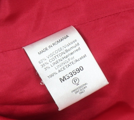 Red Check Blazer by Next, Size 10, Women's