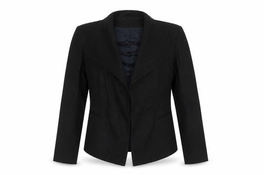 Whistles Women's Black Blazer UK 6 Shawl Lapel