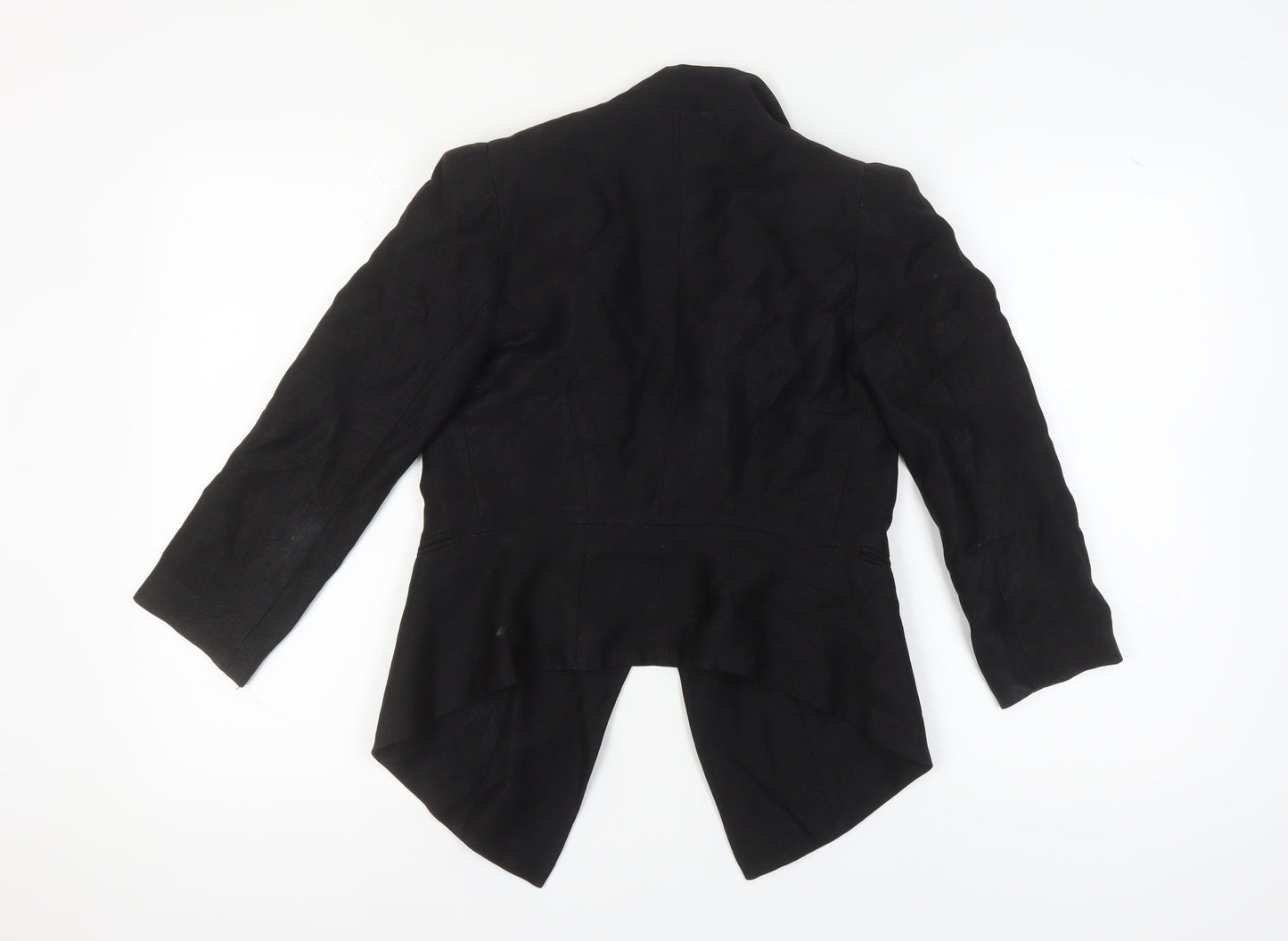 Whistles Women's Black Blazer UK 6 Shawl Lapel