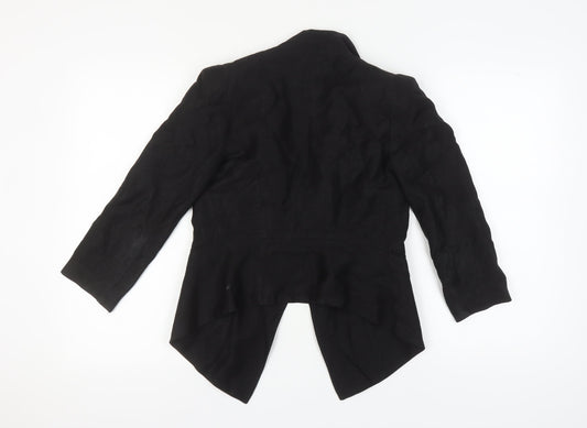Whistles Women's Black Blazer UK 6 Shawl Lapel