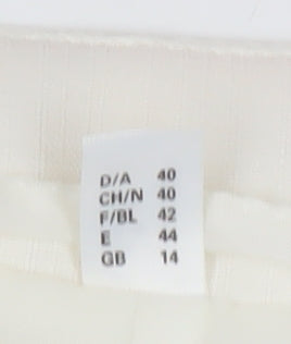 C&A Women's Ivory Suit Jacket, Size 14, Classic Style