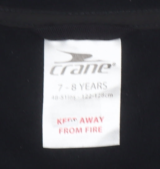 Crane Boys Black Polyester Jacket 7-8 Years
