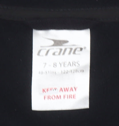 Crane Boys Black Polyester Jacket 7-8 Years