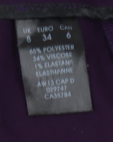 Womens UK Size 8 Planet Classic Fit  Purple Trousers
