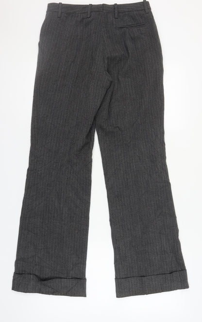 Womens UK Size 10 H&M Regular Fit Business Casual Grey Trousers