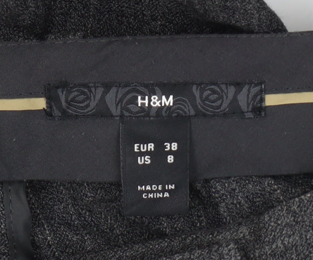 Womens UK Size 10 H&M Regular Fit Business Casual Grey Trousers