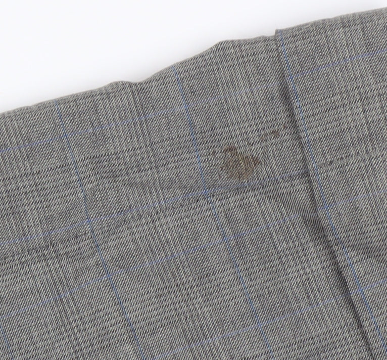 Pierre Balmain Men's Grey Wool Trousers, 34 Waist, 32 Leg