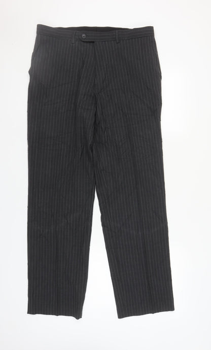 Taylor & Wright Men's Black Striped Dress Pants Size L