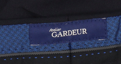 Atelier Gardeur Men's Black Regular Trousers 36S