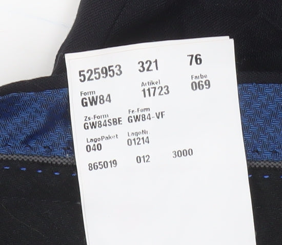 Atelier Gardeur Men's Black Regular Trousers 36S