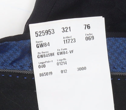 Atelier Gardeur Men's Black Regular Trousers 36S