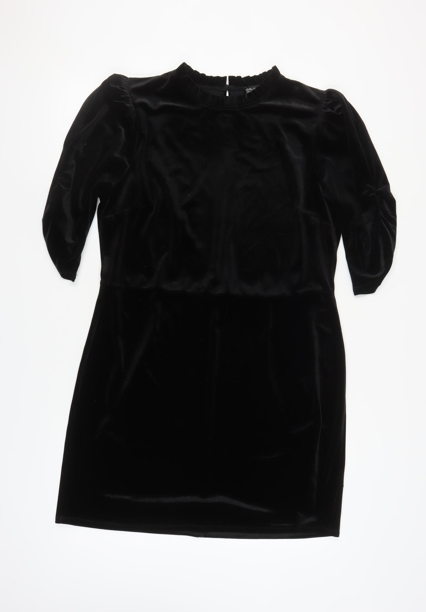 Friends Like These Women's Black Short Velvet Dress UK 18