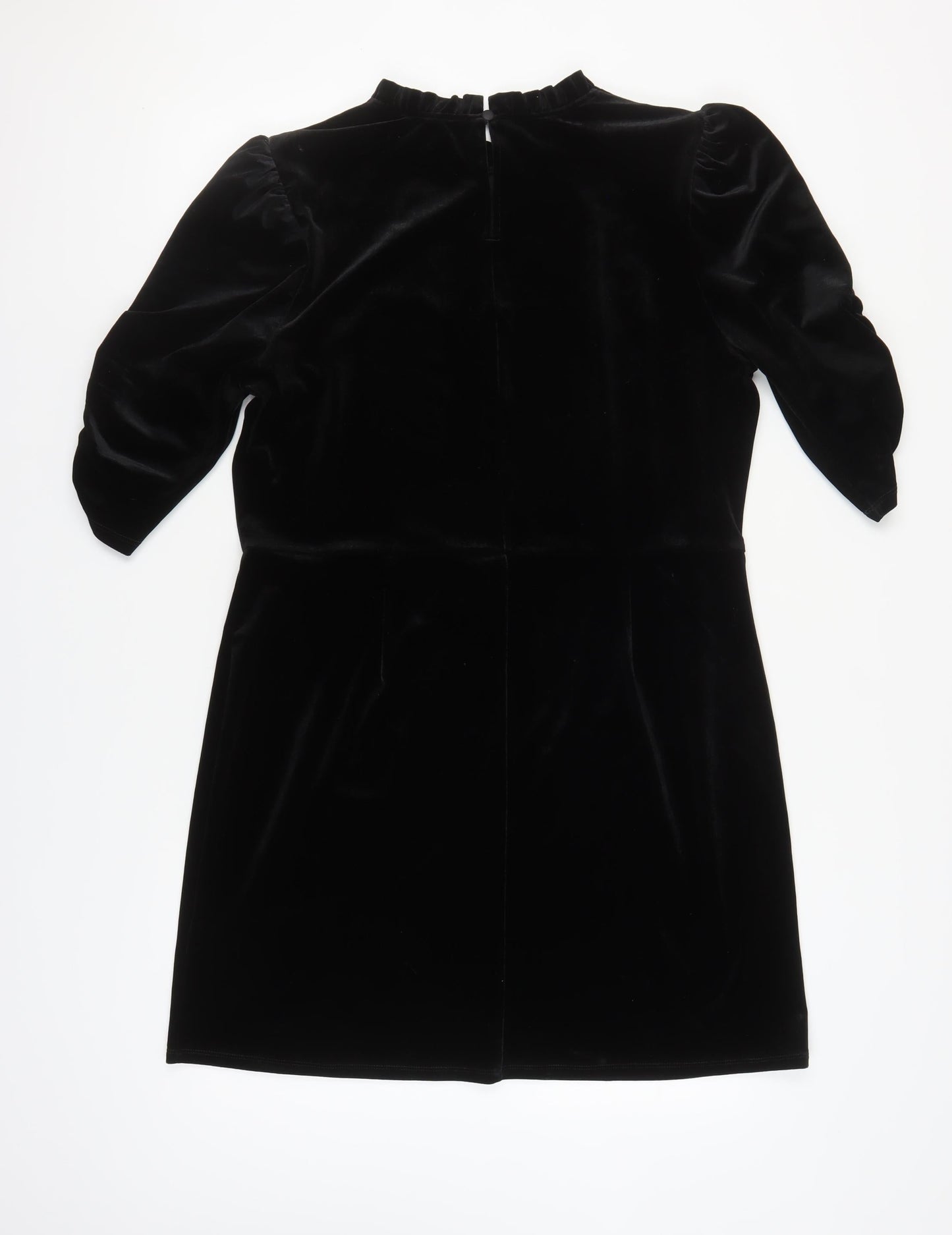 Friends Like These Women's Black Short Velvet Dress UK 18