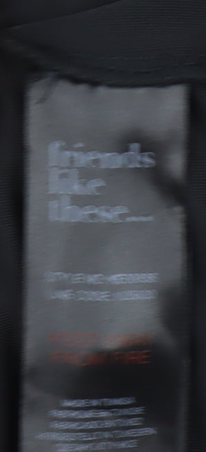 Friends Like These Women's Black Short Velvet Dress UK 18