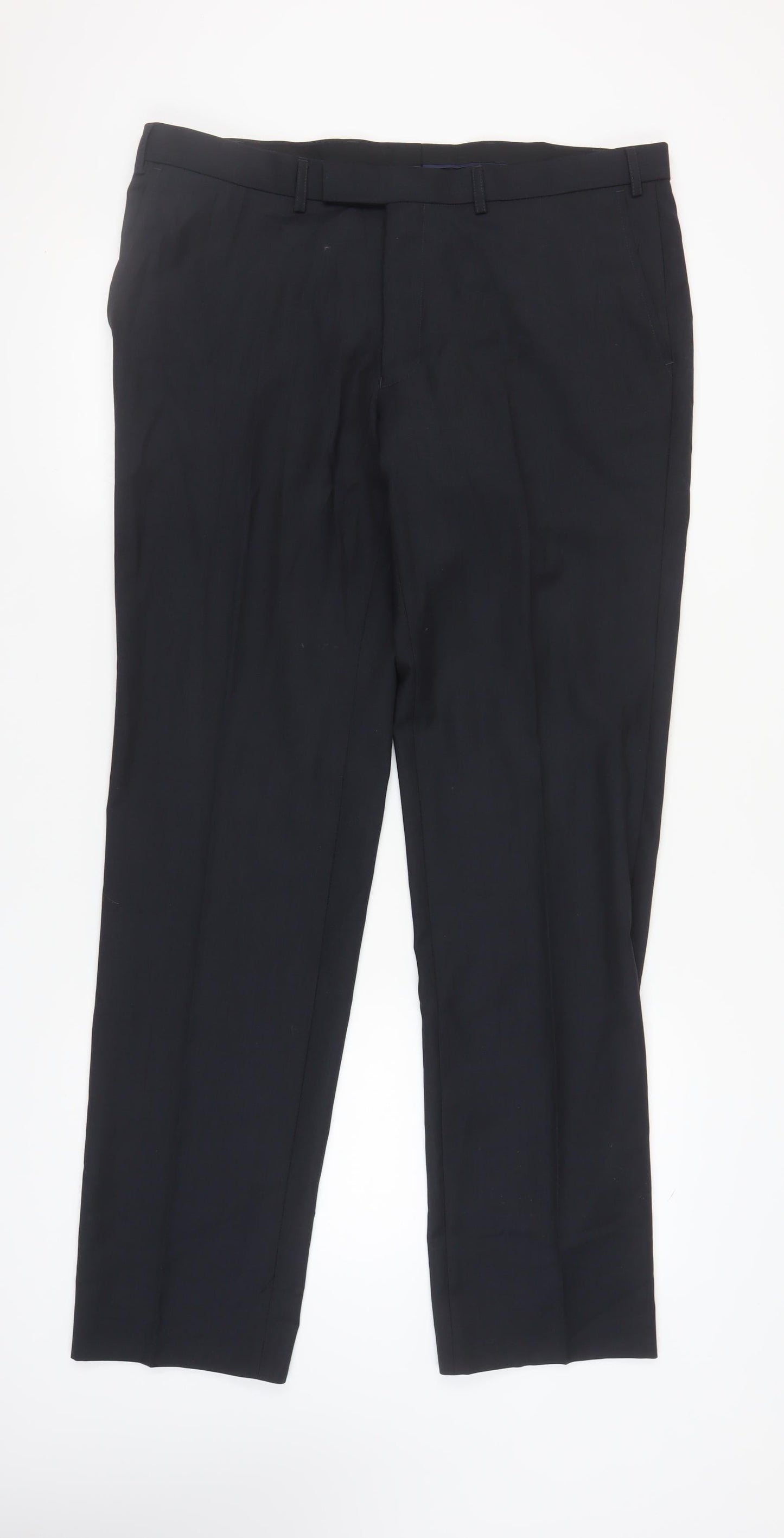Marks and Spencer Black Slim Fit Wool Men's Trousers