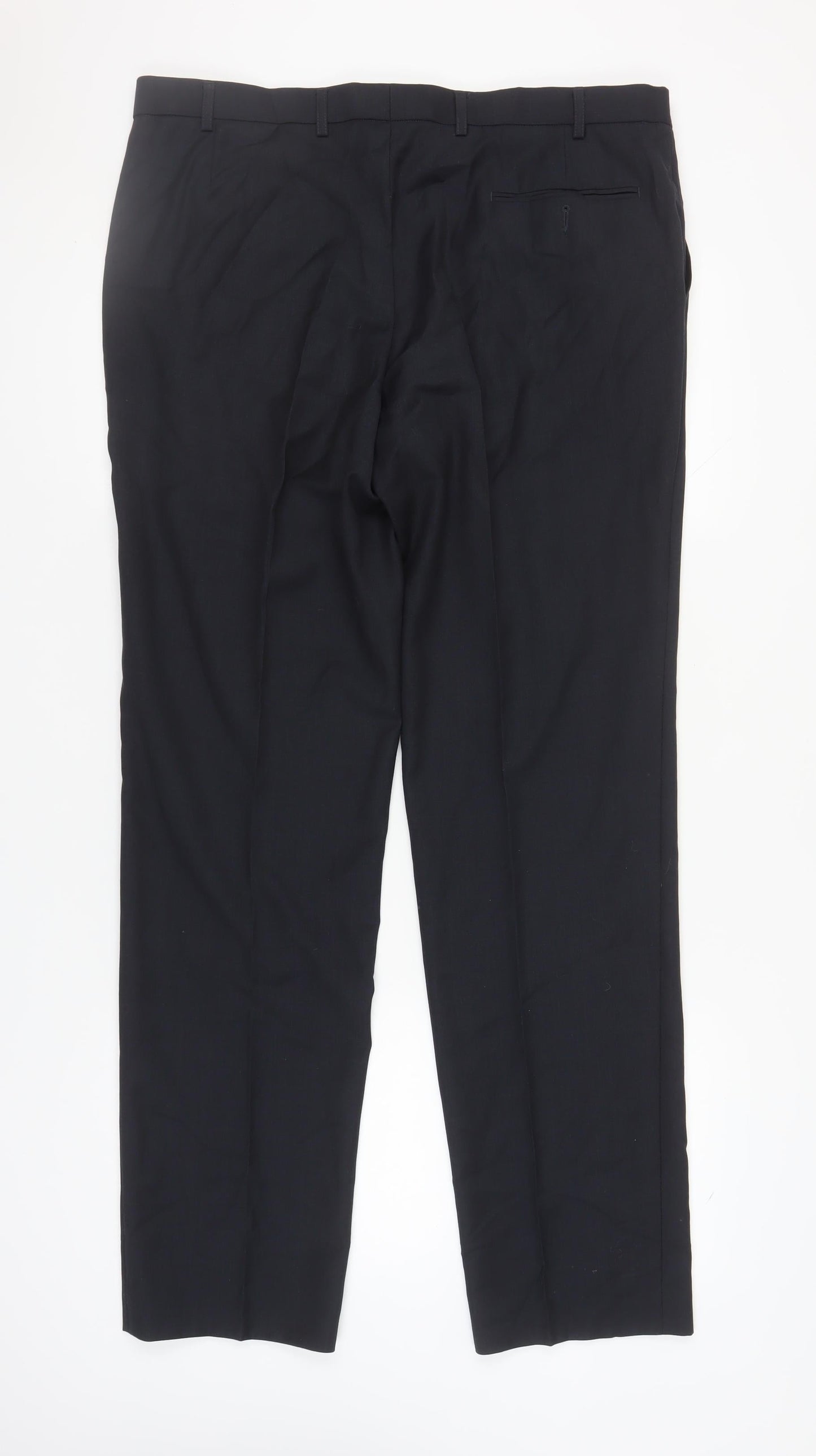 Marks and Spencer Black Slim Fit Wool Men's Trousers