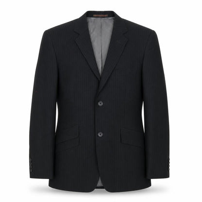 San Luca Men's Black Striped Blazer, Size 38R