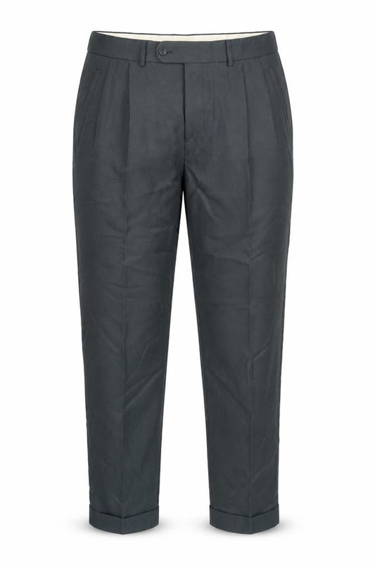 Front view of Marks & Spencer Blue Trousers, size 34, unisex, formal