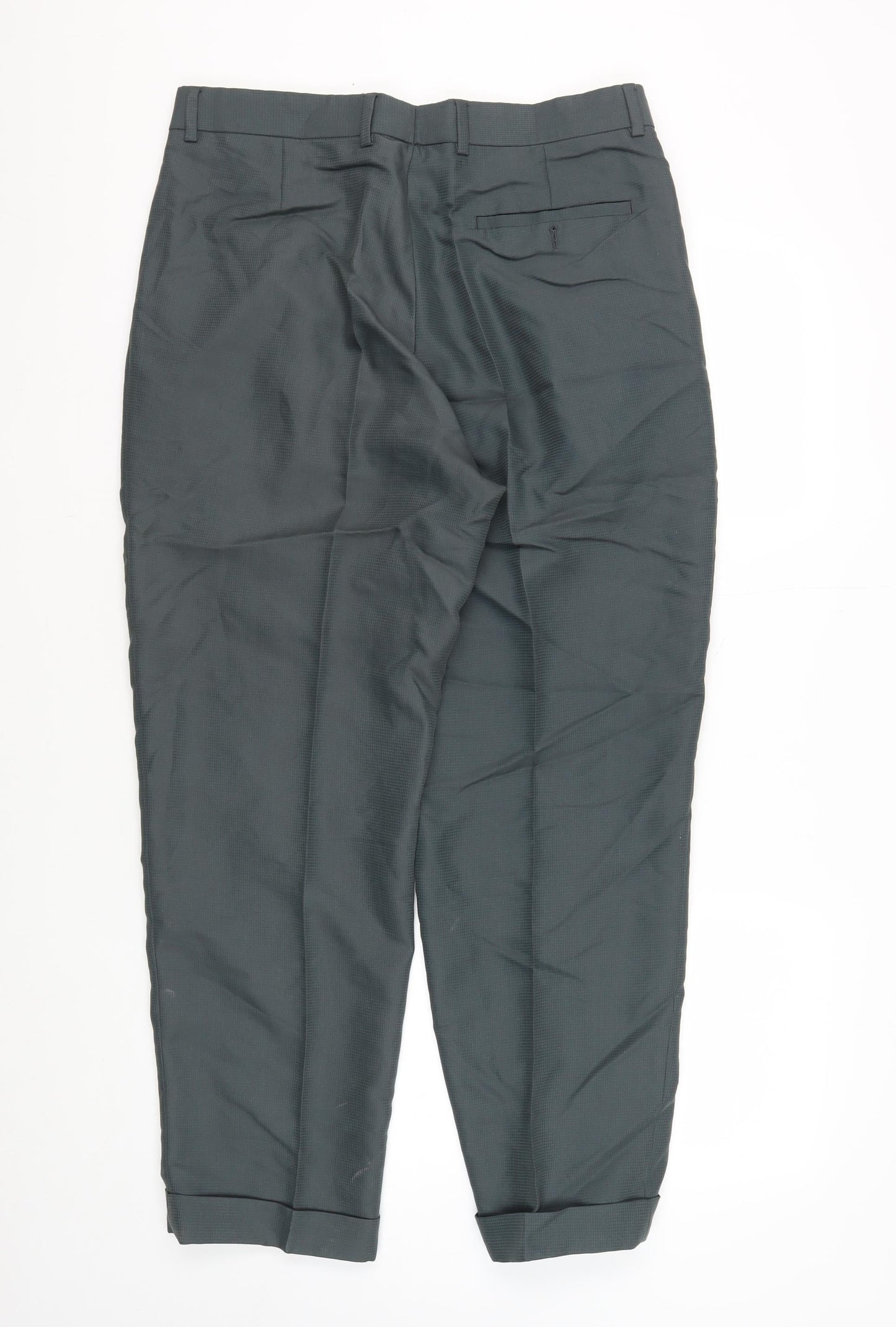 Unisex Adultss UK Size 34 Marks and Spencer Regular Fit Business Formal Blue Tro