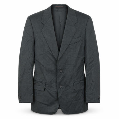 Greiff Men's Grey Wool Blazer 38R Two-Button Business Jacket