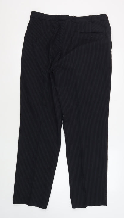 Mens UK Size 36 Daniel Hechter  Dress Pants Black Trousers