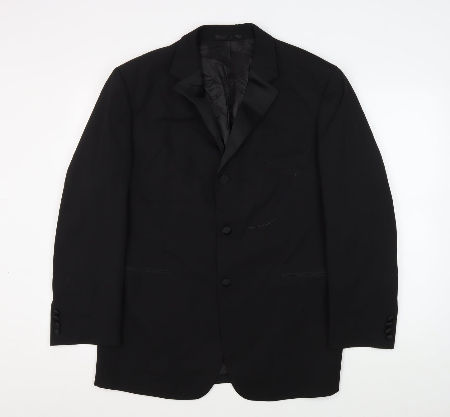 Mens UK Size 42 Moss Bros Regular Black Suit Tuxedo