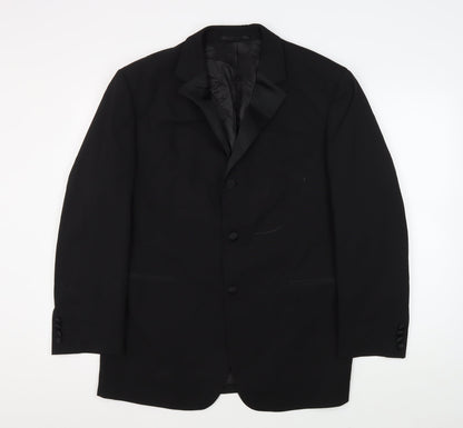 Mens UK Size 42 Moss Bros Regular Black Suit Tuxedo