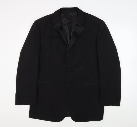 Mens UK Size 42 Moss Bros Regular Black Suit Tuxedo