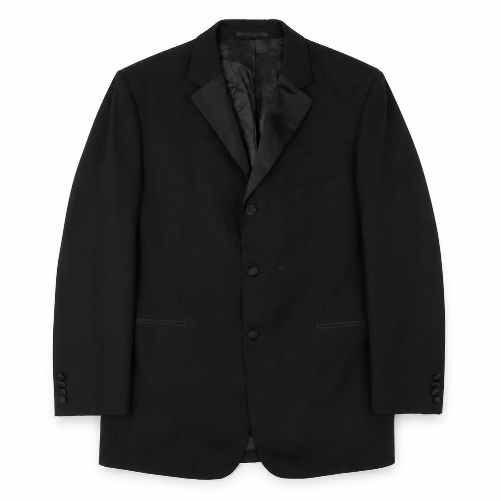 Mens UK Size 42 Moss Bros Regular Black Suit Tuxedo