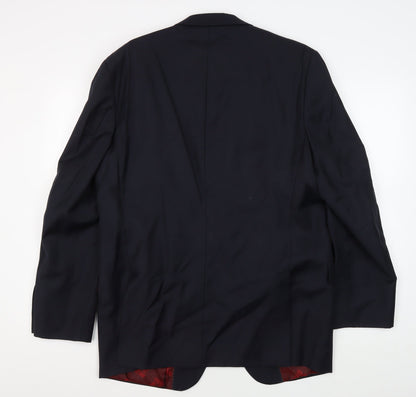 Mens UK Size 42 Pierre Cardin Regular Blue Suit Jacket