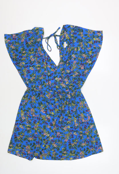 Jacqueline de Yong Women's Blue Floral Dress, Size 8