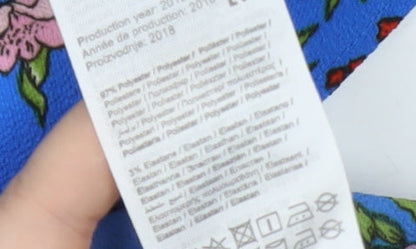 Jacqueline de Yong Women's Blue Floral Dress, Size 8